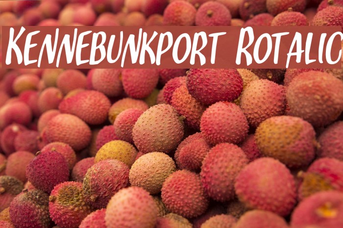 Kennebunkport Rotalic Font examples