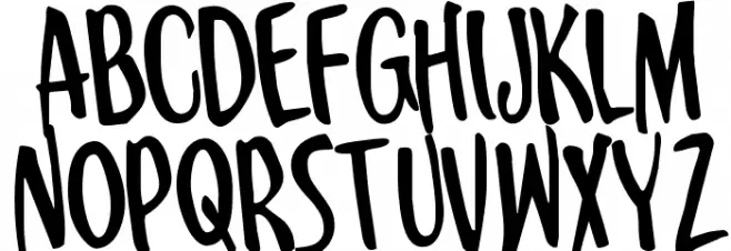 Kennebunkport Rotated Regular Font Litere mari