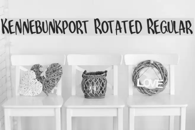 Kennebunkport Rotated Regular Font examples