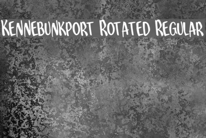 Kennebunkport Rotated Regular Font examples