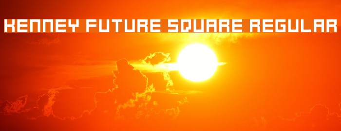 Kenney Future Square Regular Шрифта examples