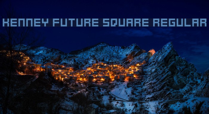 Kenney Future Square Regular Шрифта examples