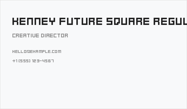 Kenney Future Square Regular Business Card
