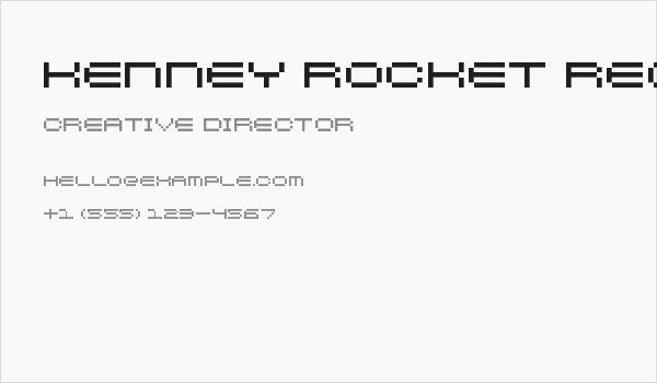 Kenney Rocket Regular Business Card