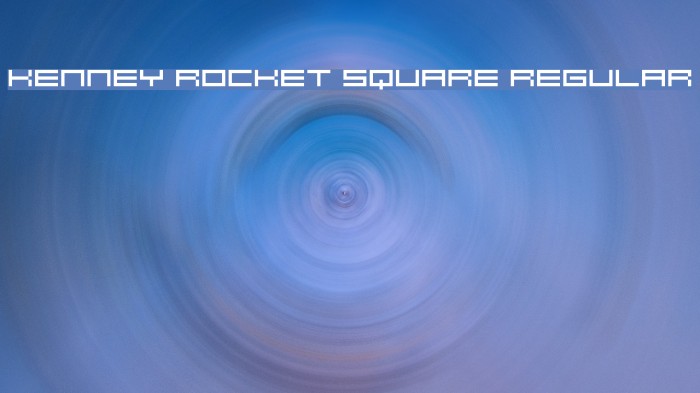 Kenney Rocket Square Regular Font examples