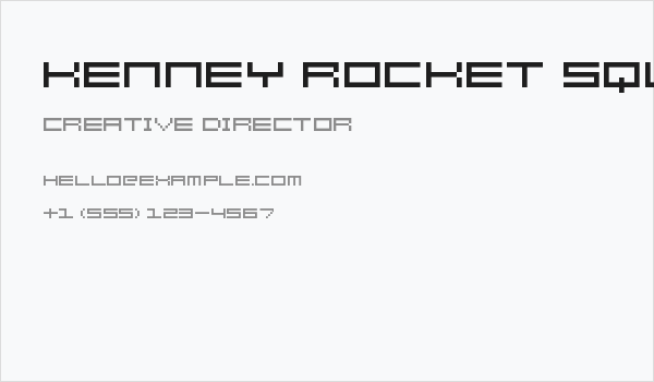 Kenney Rocket Square Regular Business Card
