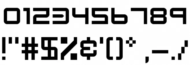 Kenney Space Regular Font OTHER CHARS