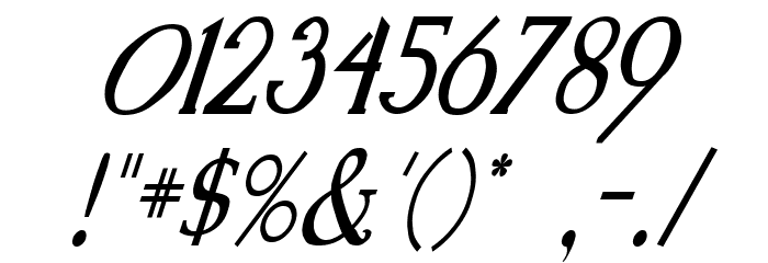 Kennon Italic Font OTHER CHARS
