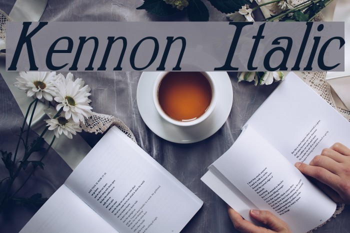 Kennon Italic Font examples