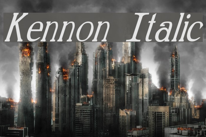 Kennon Italic Font examples
