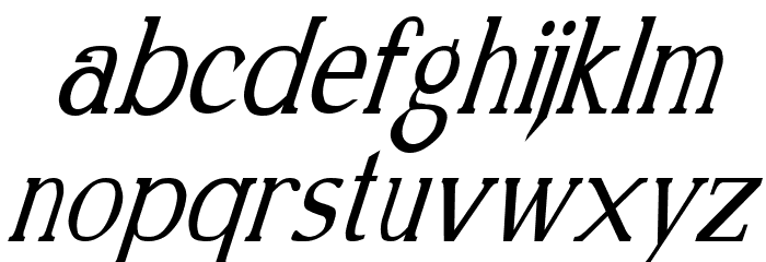 Kennon Italic Font LOWERCASE