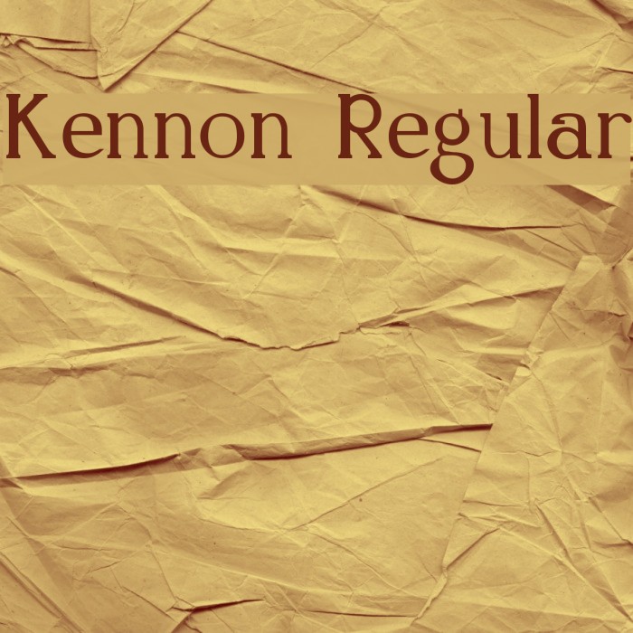 Kennon Regular Fonte examples
