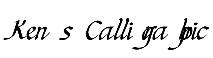 Ken's Calligraphic  नि: शुल्क फ़ॉन्ट्स डाउनलोड