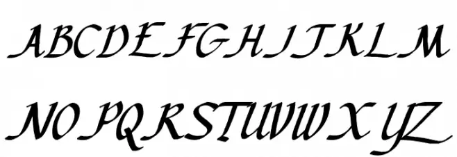 Ken's Calligraphic خط أحرف كبيرة