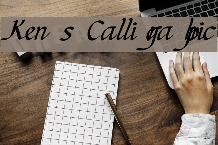 Ken's Calligraphic Font examples