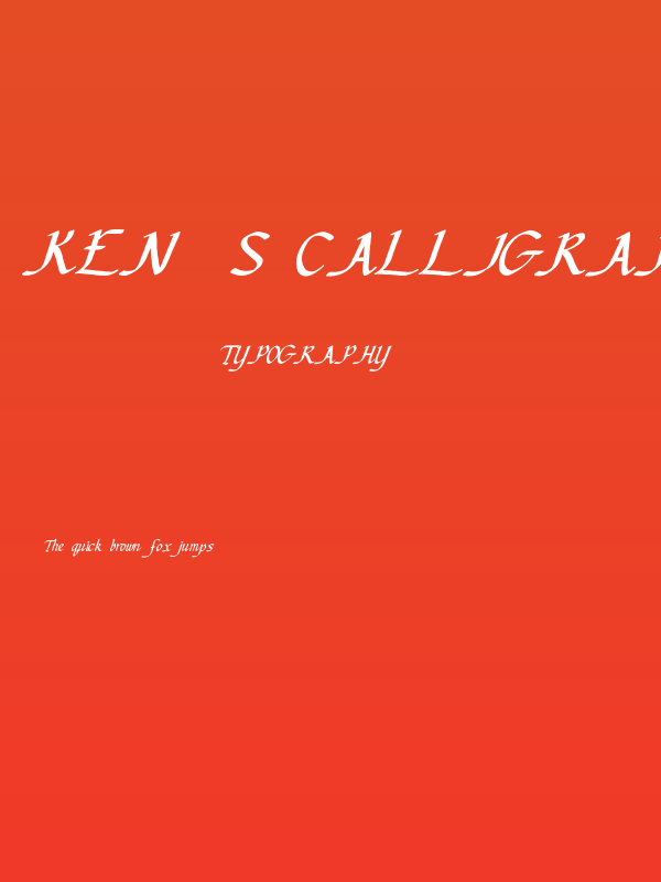 Ken's Calligraphic Poster