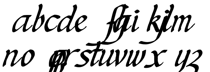 Ken's Calligraphic Font LOWERCASE