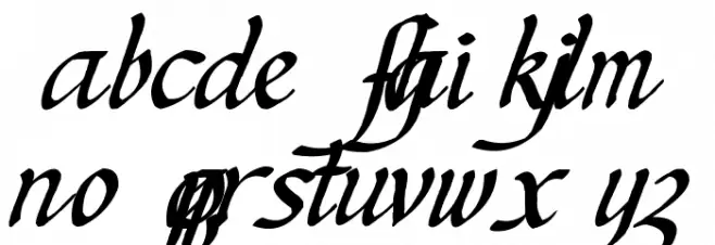 Ken's Calligraphic फ़ॉन्ट लोअरकेस