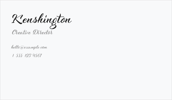 Kenshington Business Card