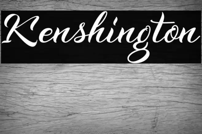 Kenshington Font examples