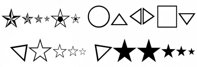 KensingtonDingbats Regular Caratteri MAIUSCOLE
