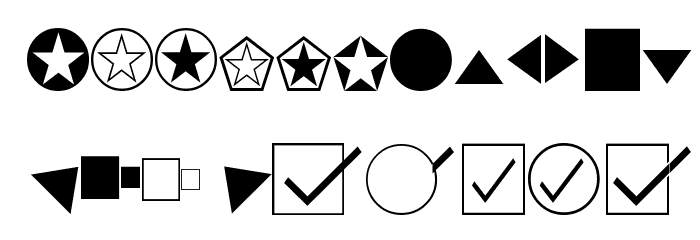 KensingtonDingbats Regular Font LOWERCASE