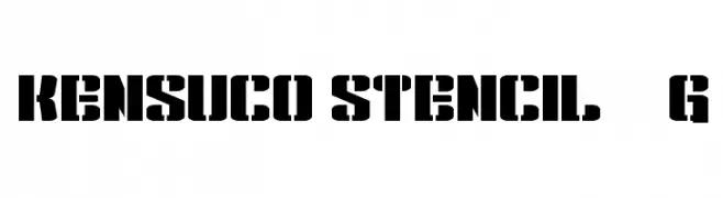 Kensuco Stencil__G  les polices de caractères gratuit tlcharger