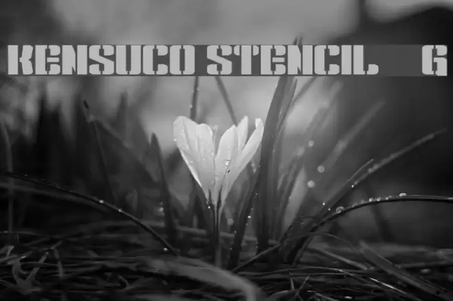 Kensuco Stencil__G Шрифта examples