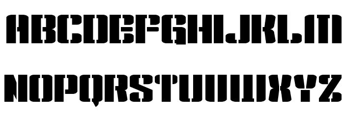 Kensuco Stencil__G Шрифта строчной