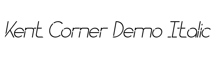 Kent Corner Demo Italic  フリーフォントのダウンロード