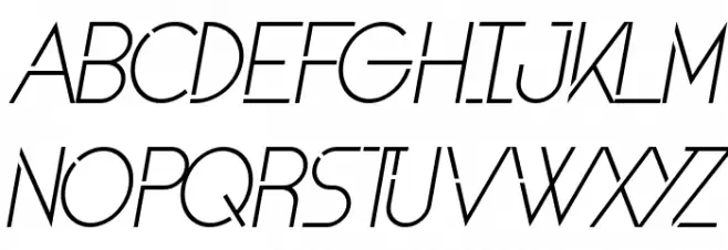 Kent Corner Demo Italic Caratteri MAIUSCOLE