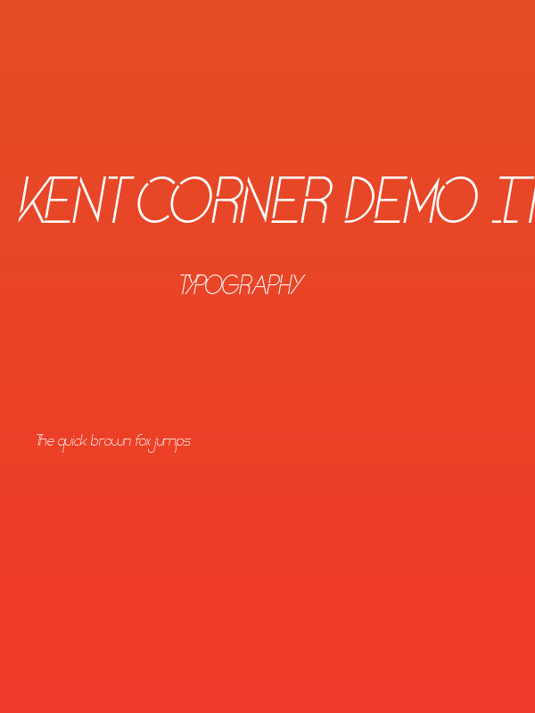 Kent Corner Demo Italic Poster