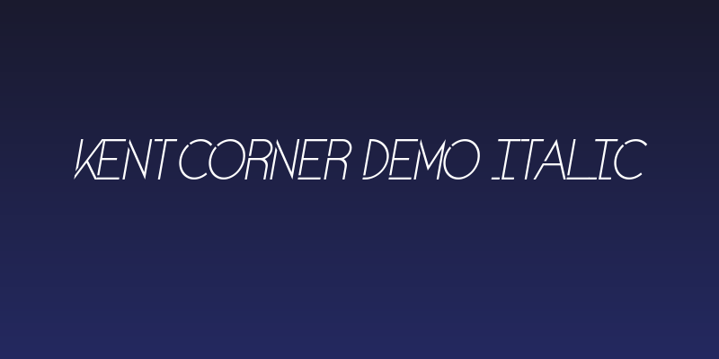 Kent Corner Demo Italic Social Header