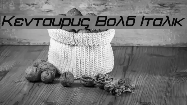 Kentaurus Bold Italic Font examples