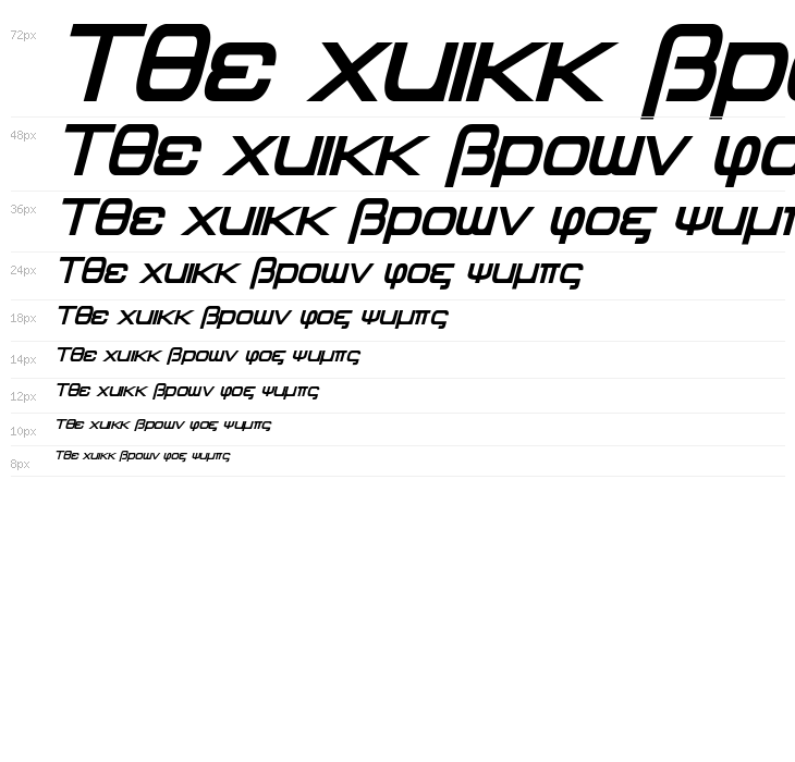 Kentaurus Bold Italic Waterfall