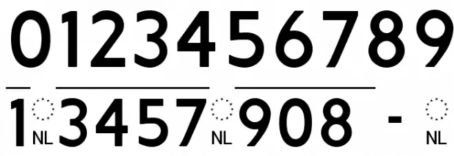 Kenteken Font OTHER CHARS