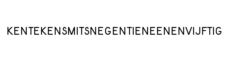 KentekenSmitsNegentienEenenvijftig Font