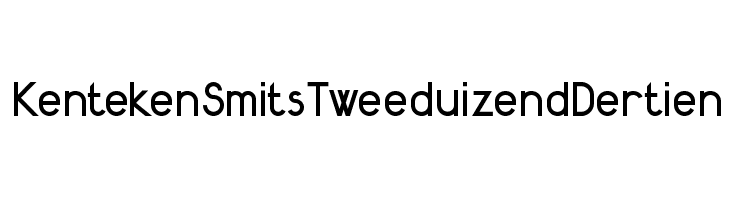 KentekenSmitsTweeduizendDertien Font