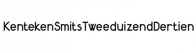 KentekenSmitsTweeduizendDertien  Frei Schriftart Herunterladen