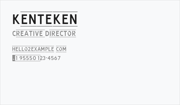 Kenteken Business Card