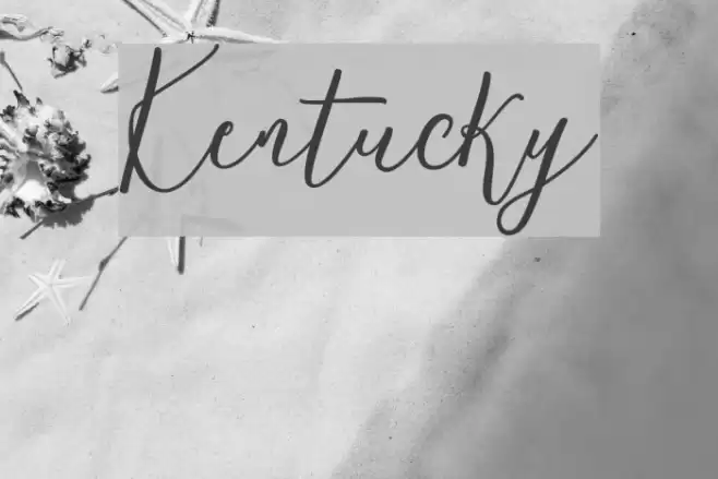 Kentucky Font examples