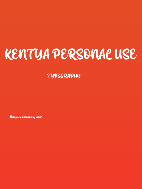 Kentya Personal Use Poster
