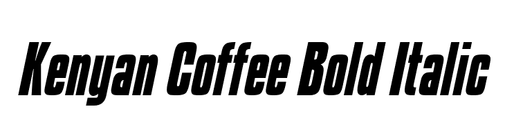 Kenyan Coffee Bold Italic  Fuentes Gratis Descargar