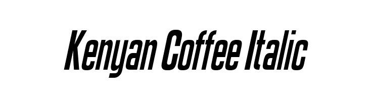 Kenyan Coffee Italic  フリーフォントのダウンロード