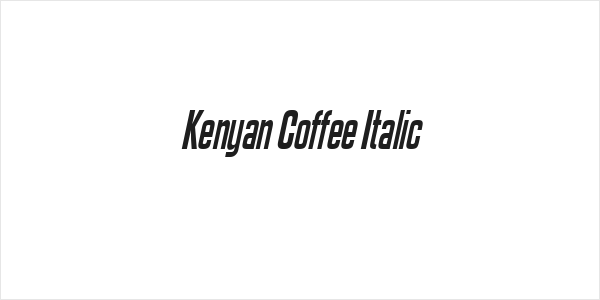 Kenyan Coffee Italic Logo