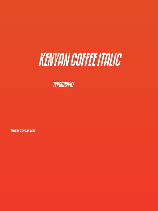 Kenyan Coffee Italic Poster