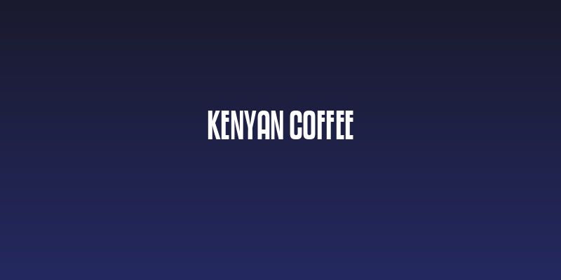 Kenyan Coffee Social Header
