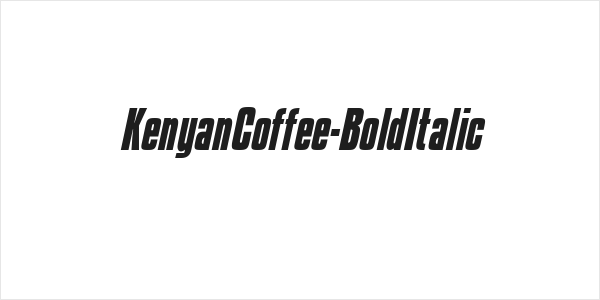 KenyanCoffee-BoldItalic Logo