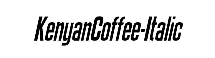 KenyanCoffee-Italic Font