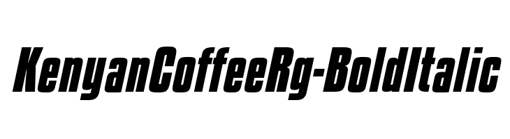 KenyanCoffeeRg-BoldItalic Font